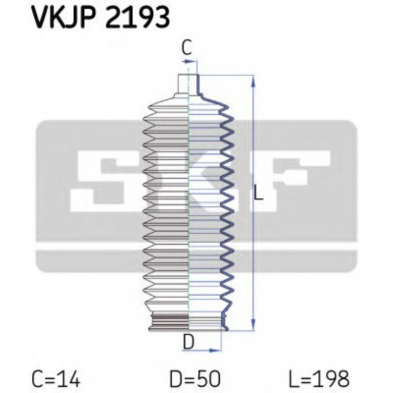 VKJP 2193 SKF - Пильовик привідного валу